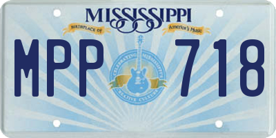 MS license plate MPP718