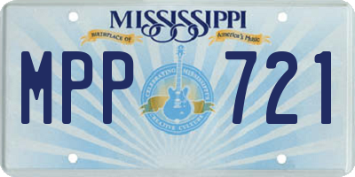 MS license plate MPP721