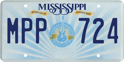 MS license plate MPP724
