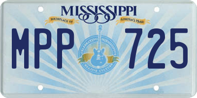 MS license plate MPP725