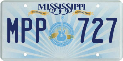 MS license plate MPP727