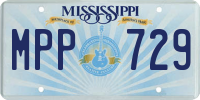 MS license plate MPP729