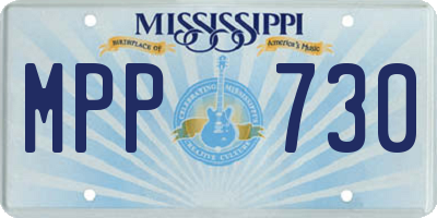 MS license plate MPP730