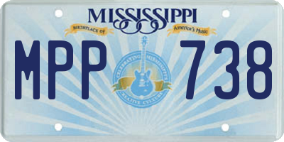 MS license plate MPP738