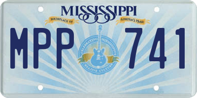 MS license plate MPP741