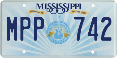 MS license plate MPP742