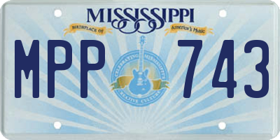 MS license plate MPP743