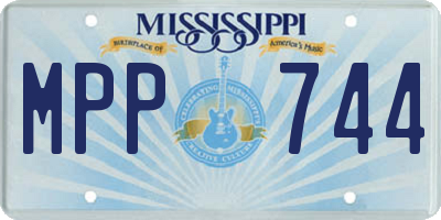 MS license plate MPP744