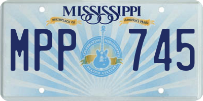 MS license plate MPP745