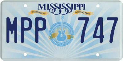 MS license plate MPP747