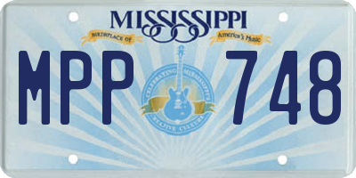 MS license plate MPP748