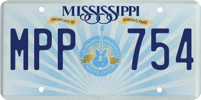 MS license plate MPP754