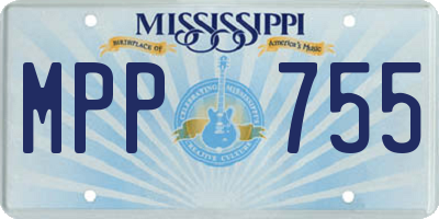 MS license plate MPP755
