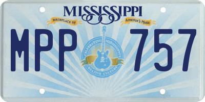 MS license plate MPP757