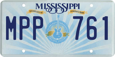 MS license plate MPP761