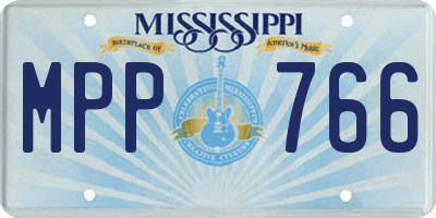 MS license plate MPP766