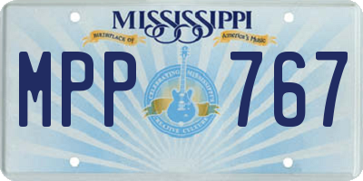 MS license plate MPP767