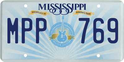 MS license plate MPP769