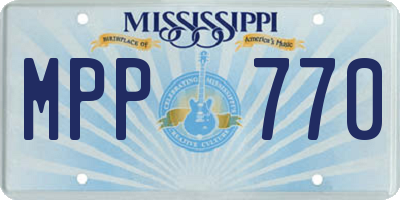 MS license plate MPP770
