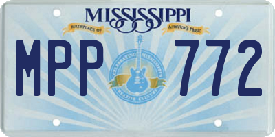 MS license plate MPP772