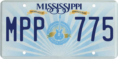 MS license plate MPP775