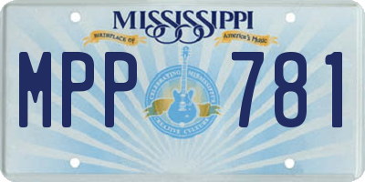 MS license plate MPP781