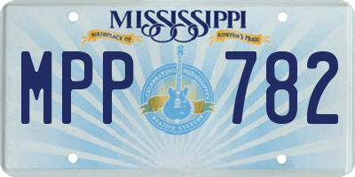 MS license plate MPP782