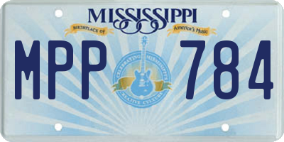 MS license plate MPP784