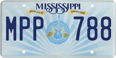 MS license plate MPP788