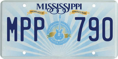 MS license plate MPP790