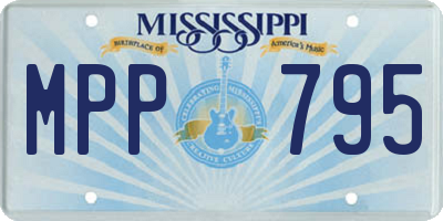 MS license plate MPP795