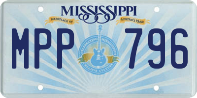 MS license plate MPP796