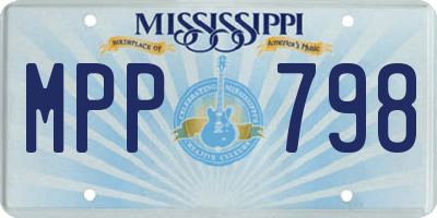 MS license plate MPP798