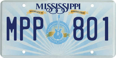 MS license plate MPP801