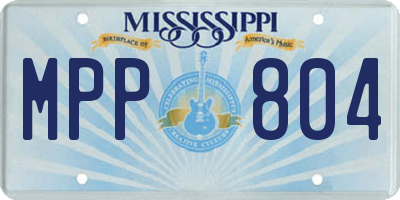 MS license plate MPP804