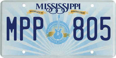 MS license plate MPP805