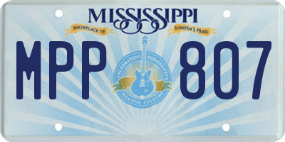 MS license plate MPP807