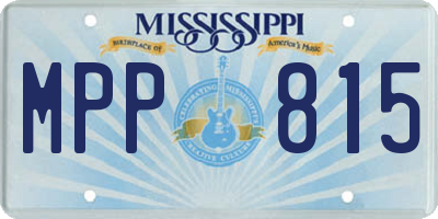 MS license plate MPP815