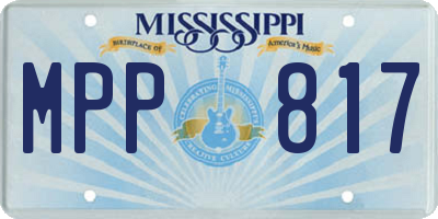 MS license plate MPP817