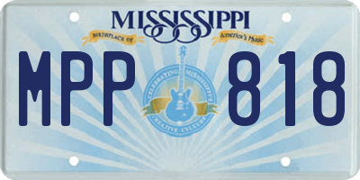 MS license plate MPP818
