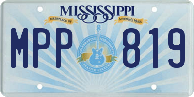 MS license plate MPP819