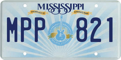MS license plate MPP821