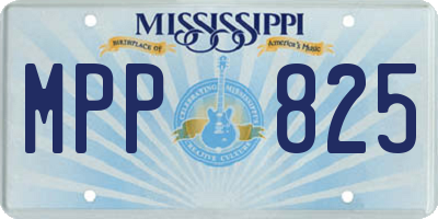 MS license plate MPP825