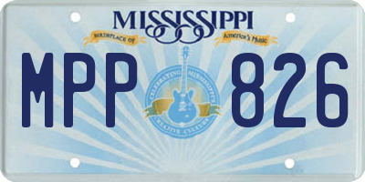 MS license plate MPP826