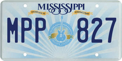 MS license plate MPP827