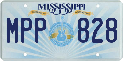 MS license plate MPP828