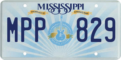 MS license plate MPP829