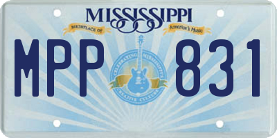 MS license plate MPP831
