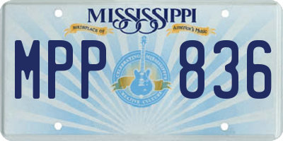 MS license plate MPP836