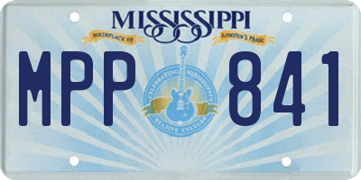 MS license plate MPP841